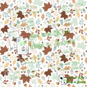 NEW LOW PRICE! 12&quot;x12&quot; Fall Leaves Printed Vinyl Sheet