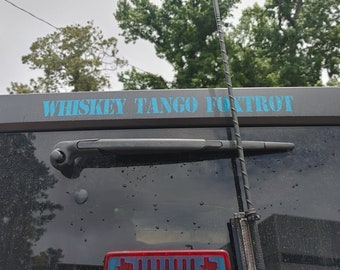 Whiskey Tango Foxtrot Decal