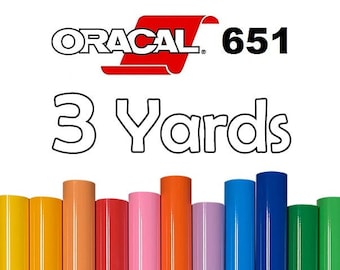 ON SALE!! Oracal 651 Permanent Vinyl 3 Yard Roll