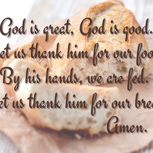 God is Great God Is Good Let Us Thank Him For Our Food Dining Room Wall Decor Dinner Prayer Blessing Wall Art Printable Digital Download