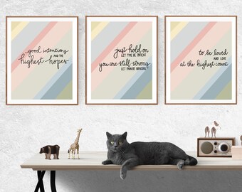 8,5x11 - 3er-Set Adele Zitat Wand-Drucke von "30" - Spaß und Flirty Script - Digitaler Download Druck, Wand-Dekor