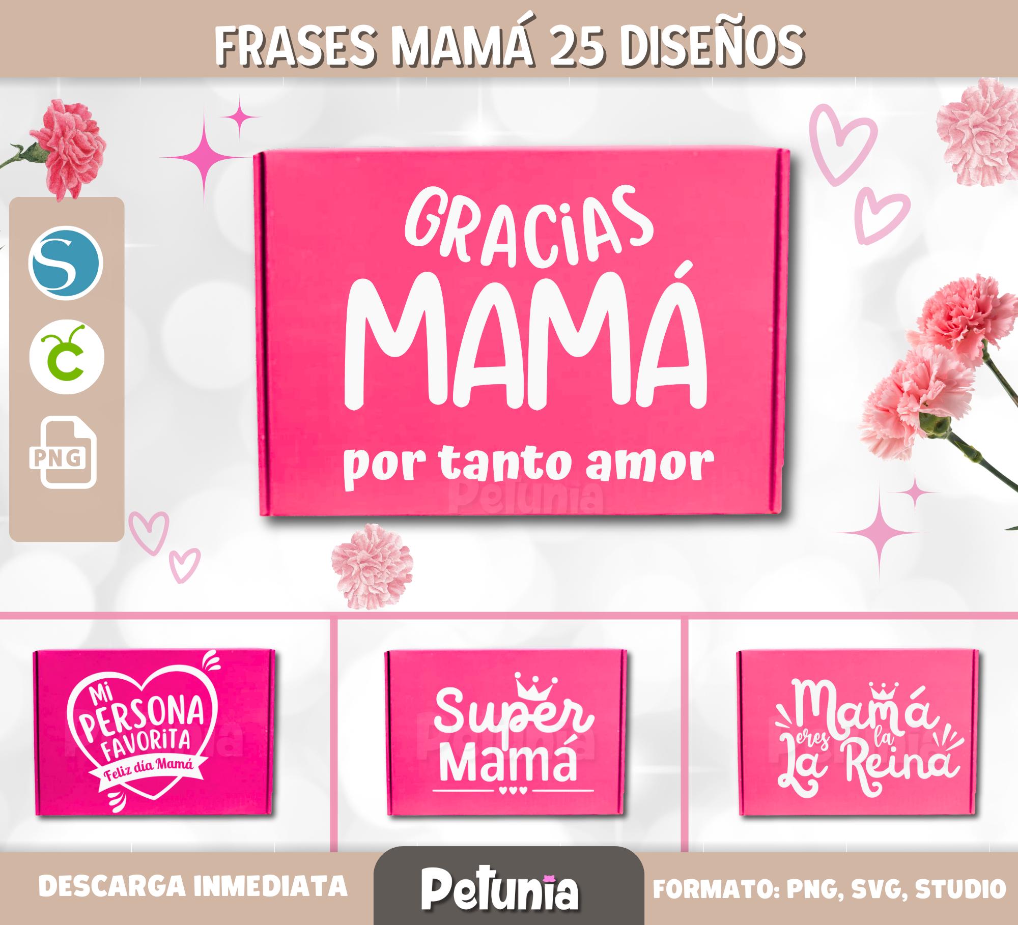 Mother's Day Bundle: 25 designs, Mother's Day vectors, Happy Mother's Day quotes, digital files, SVG, PNG, and Studio formats.