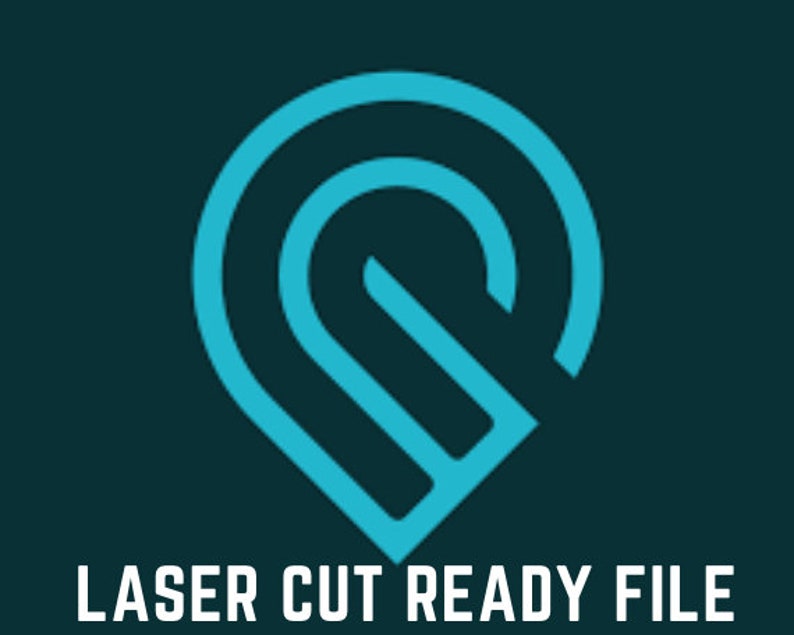 May include: A teal blue abstract logo with the text "LASER CUT READY FILE" below it.