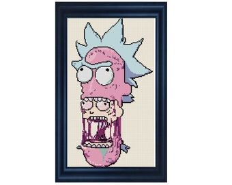 RicknMorty Cross Stitch Pattern PDF / Instant Download / Simple Cross Stitch / Rick and Morty