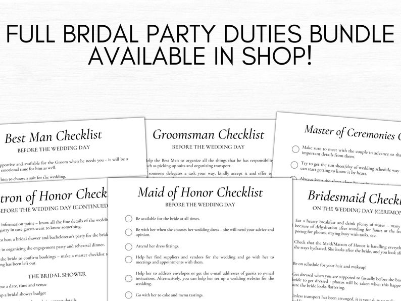 Best Man Duties Checklist Printable Wedding Checklist Etsy Australia bridesmaid-duties-checklist-city-of-creative-dreams