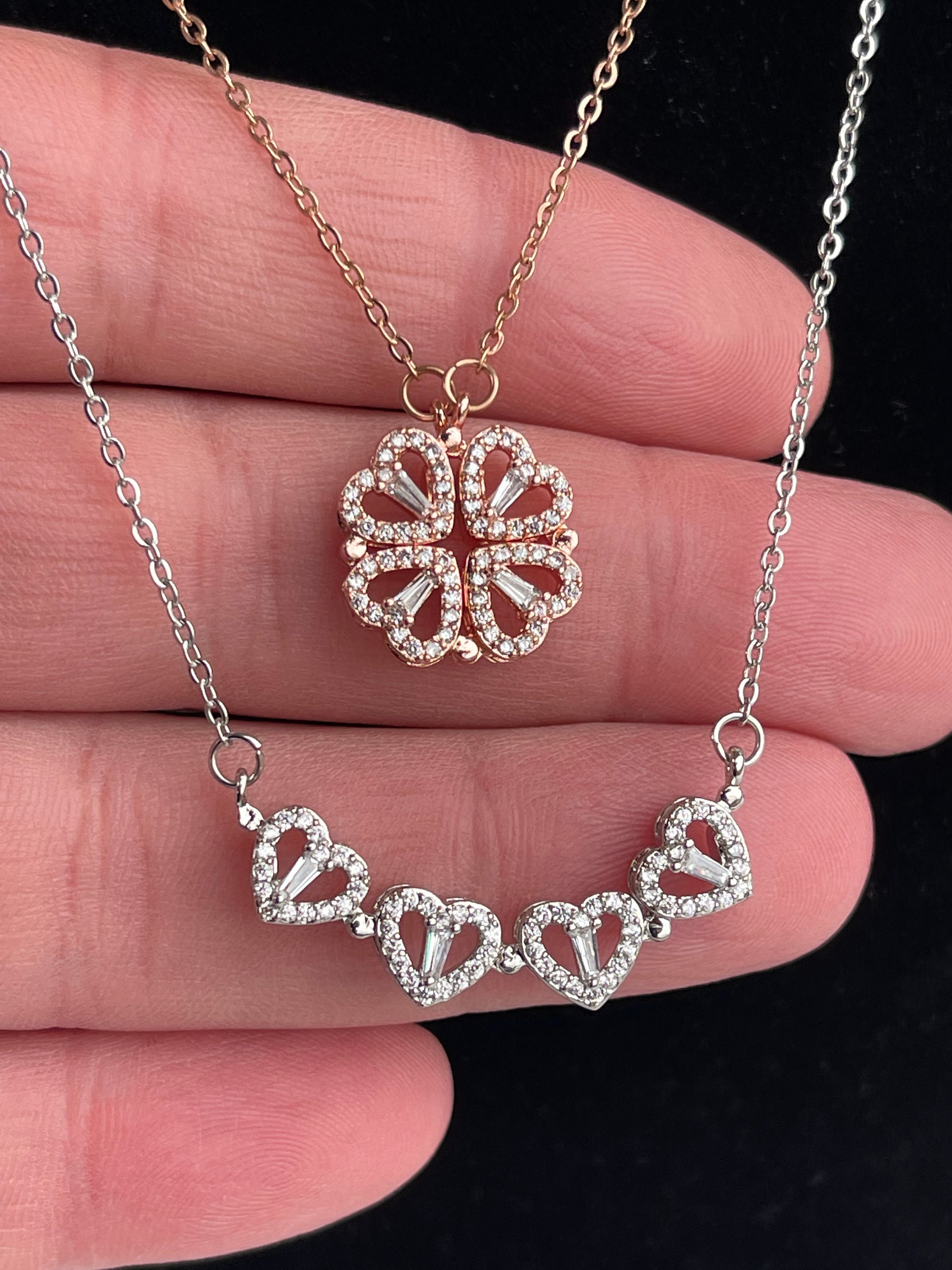 Love Heart Magnetic Pendant Necklace 