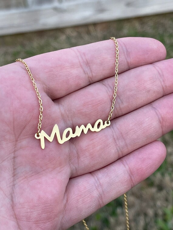 Mama Necklace Stainless Steel Silver 
