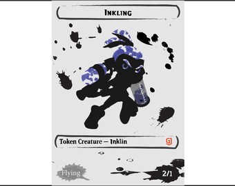 10 Aangepaste MTG Inkling Tokens (Splatoon / super smash)