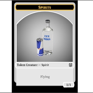 10 Token di spirito MTG personalizzato (Vodka Redbull)