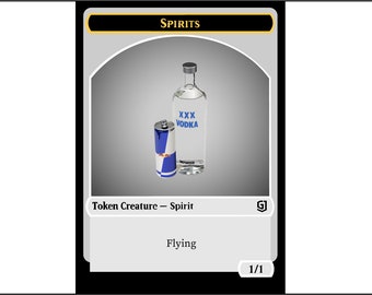 10 Aangepaste MTG Spirit Token (Wodka Redbull)