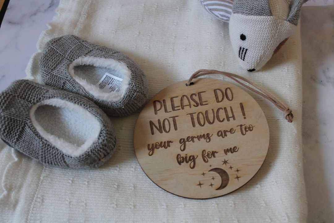 Wooden Baby Sign Do Not Touch Baby Sign Wooden Pram Sign Etsy Australia