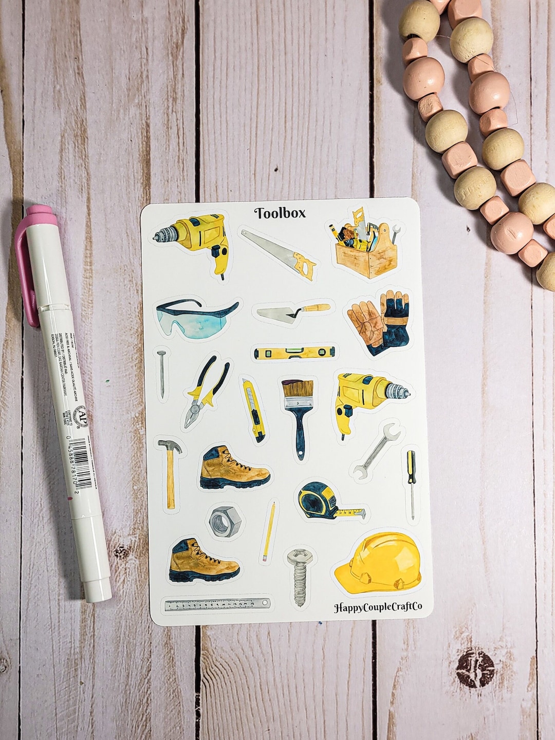 Toolbox Sticker Sheet Tool Stickers Journal Stickers - Etsy