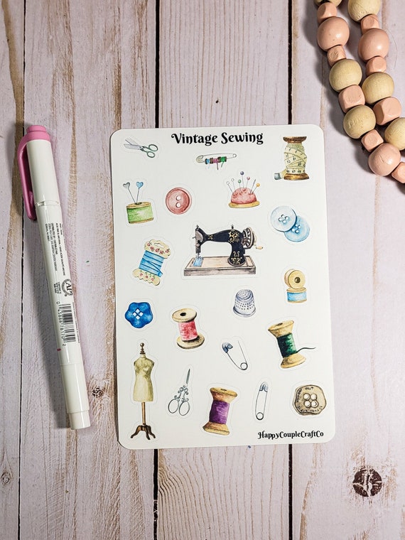 Vintage Sewing Gift Sticker
