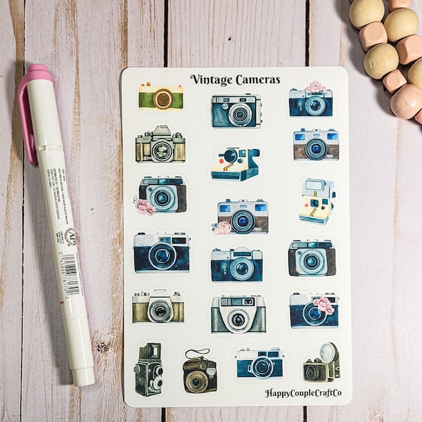 Camera Stickers Etsy
