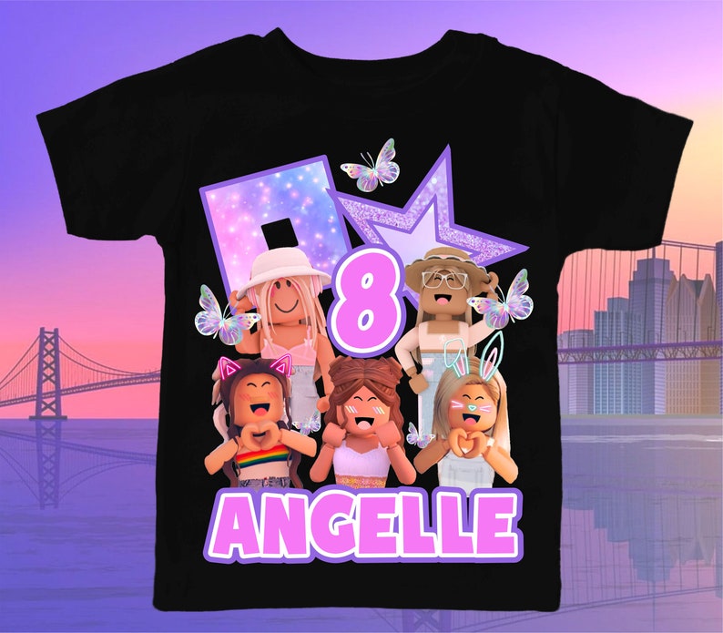 Girls Roblox Birthday Shirt Family Matching Tshirts Custom Etsy