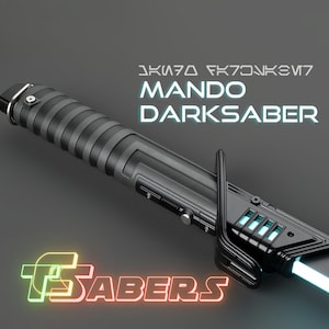 The Mandalorian Darksaber, Neopixel Star Wars The Mando Aluminum Dueling Light Saber, Smoothswing, Xenopixel or Proffie