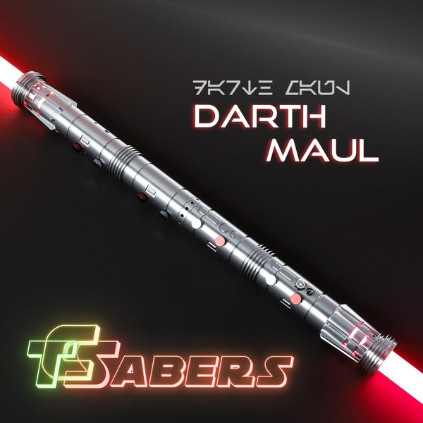 Darth Maul Neopixel Lightsaber, Star Wars FX Aluminum Dueling Light Saber, Smoothswing, Xenopixel/Proffie/RGB