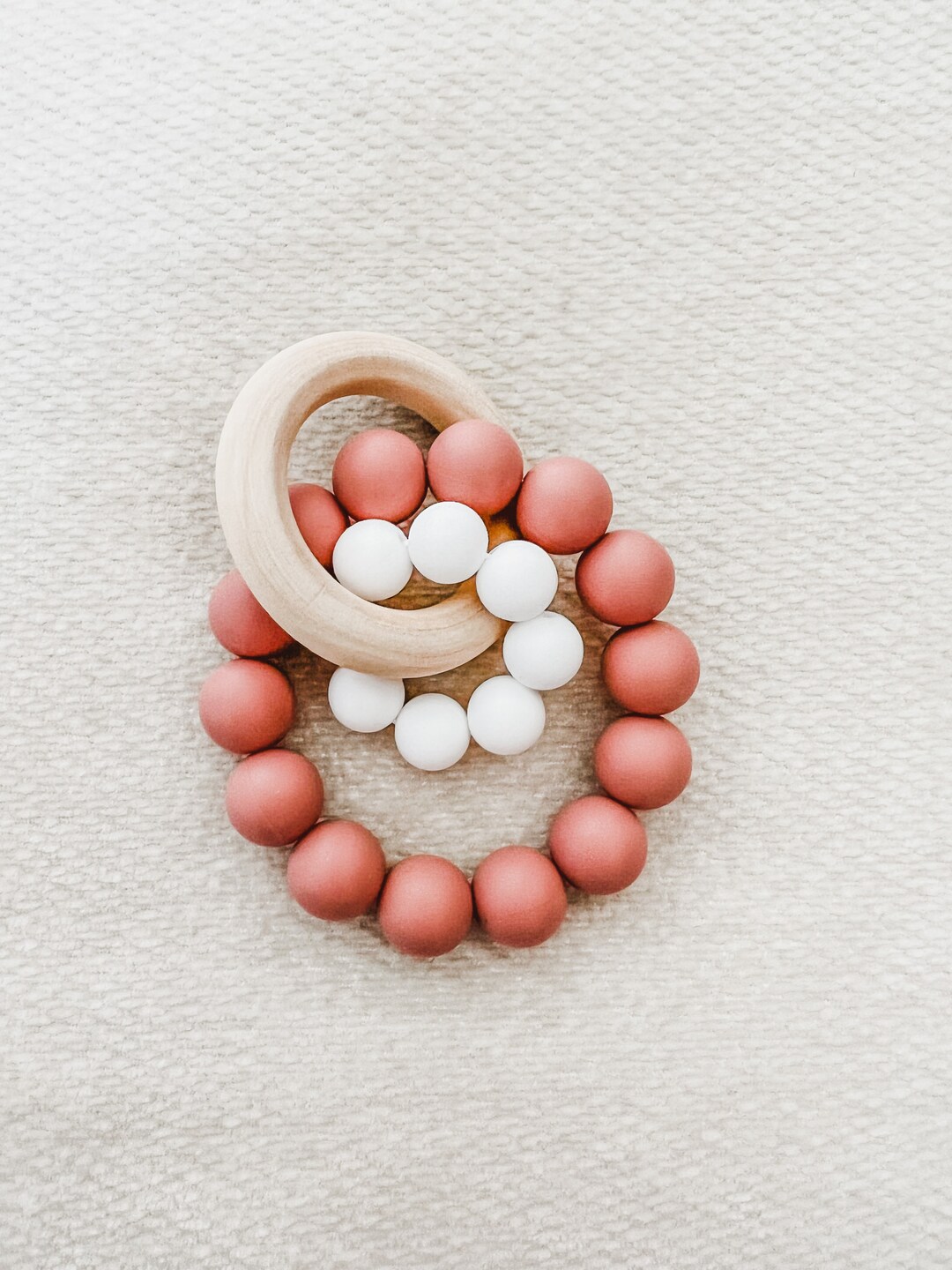 Rose Rattle Dusty Rose Flower Rattle Ring - Etsy
