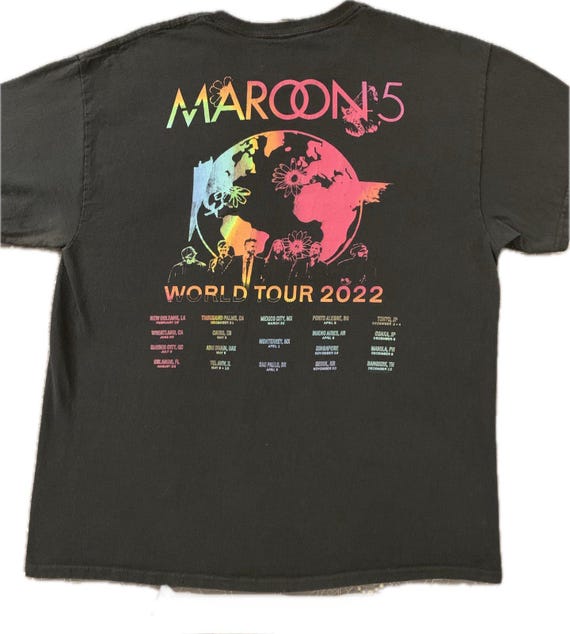 やや使用感のあるマルーン5ワールドツアー2022Tシャツ - Etsy 日本