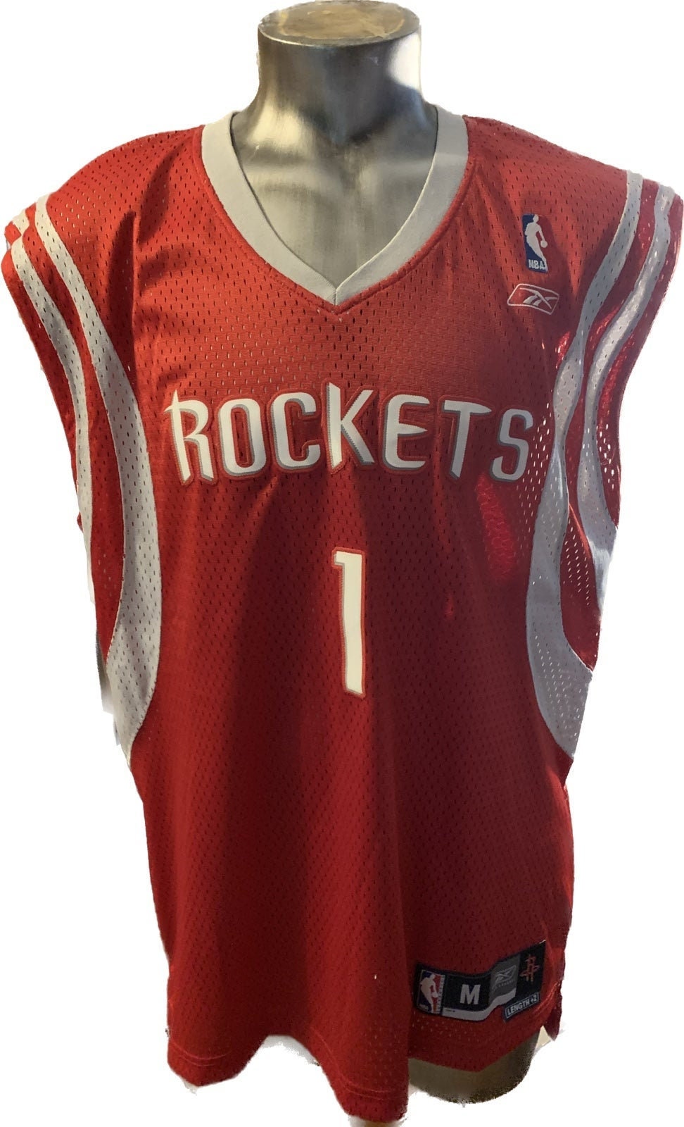 AntiqueologyToday Tracy McGrady Houston Rockets #1 Jersey - Size Youth S (8) - NOS - Never Worn - Original Tag - Printed Name/Number - Reebok