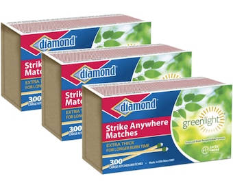 Fast Shiping ***Diamond Strike Anywhere Matches 300ct each 3packs Total 900CT