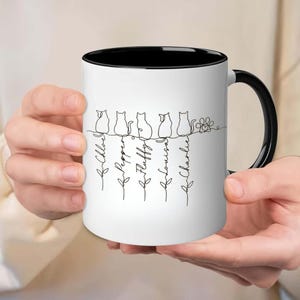 Personalisierte Katze mit Namen Keramikbecher, Benutzerdefinierte Katzenbecher Geschenk, Einzigartiges Katzenliebhaber Geschenk, Geschenk für Katzenbesitzer, Familiengeschenk, Haustierliebhaber