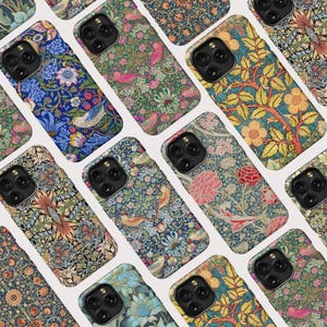 William Morris iPhone Case: Vintage Floral Bird Arts & Crafts Phone Cover