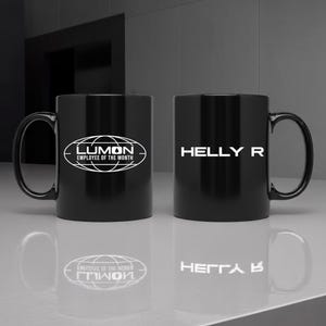 Custom Lumon Employee of the Month Mug, Severance Inspired Coffee Cup, Personalized Ceramic Office Gift, Minimalist TV Show Merch