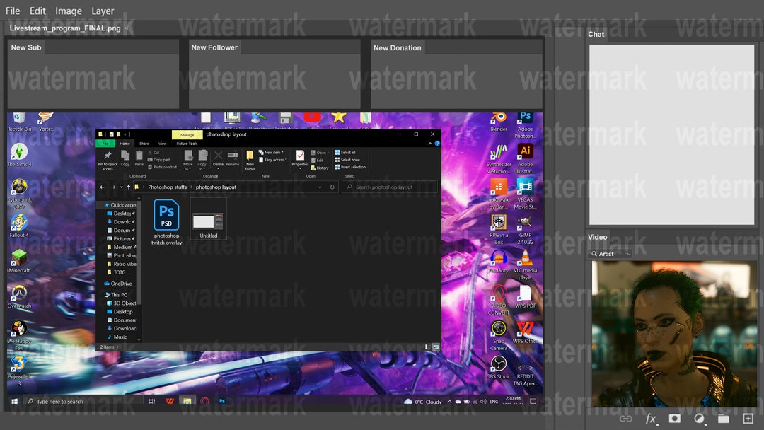 Twitch Overlay for Professional Photo Editors and Digital Artists