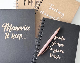 Christmas Gift Teacher Gift End of Year Teacher Appreciation Personalised Male Teacher Present Teacher Custom Notebook Inspirational Gift