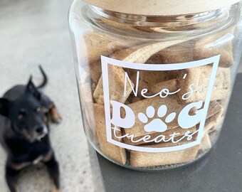 Labels For Dog Treat Jar Pet Gifts Dog Gifts Dog Accessories New Puppy Gift Dog Birthday Pet Treat Bag Personalised Dog Customised Treat Jar