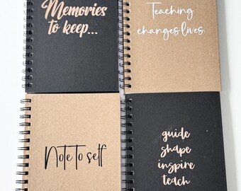 Teacher Gift End of Year Teacher Appreciation Personalised Male Teacher Present Teacher Notebook Inspirational Gift Christmas Gift Teacher