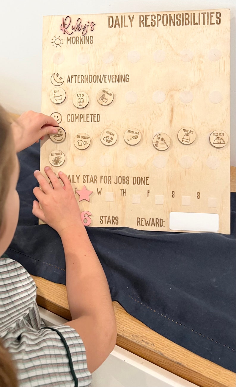 Personalised Regulation Routine Personalised Daily Routine Chart for Child Daily Chore Responsibility ...