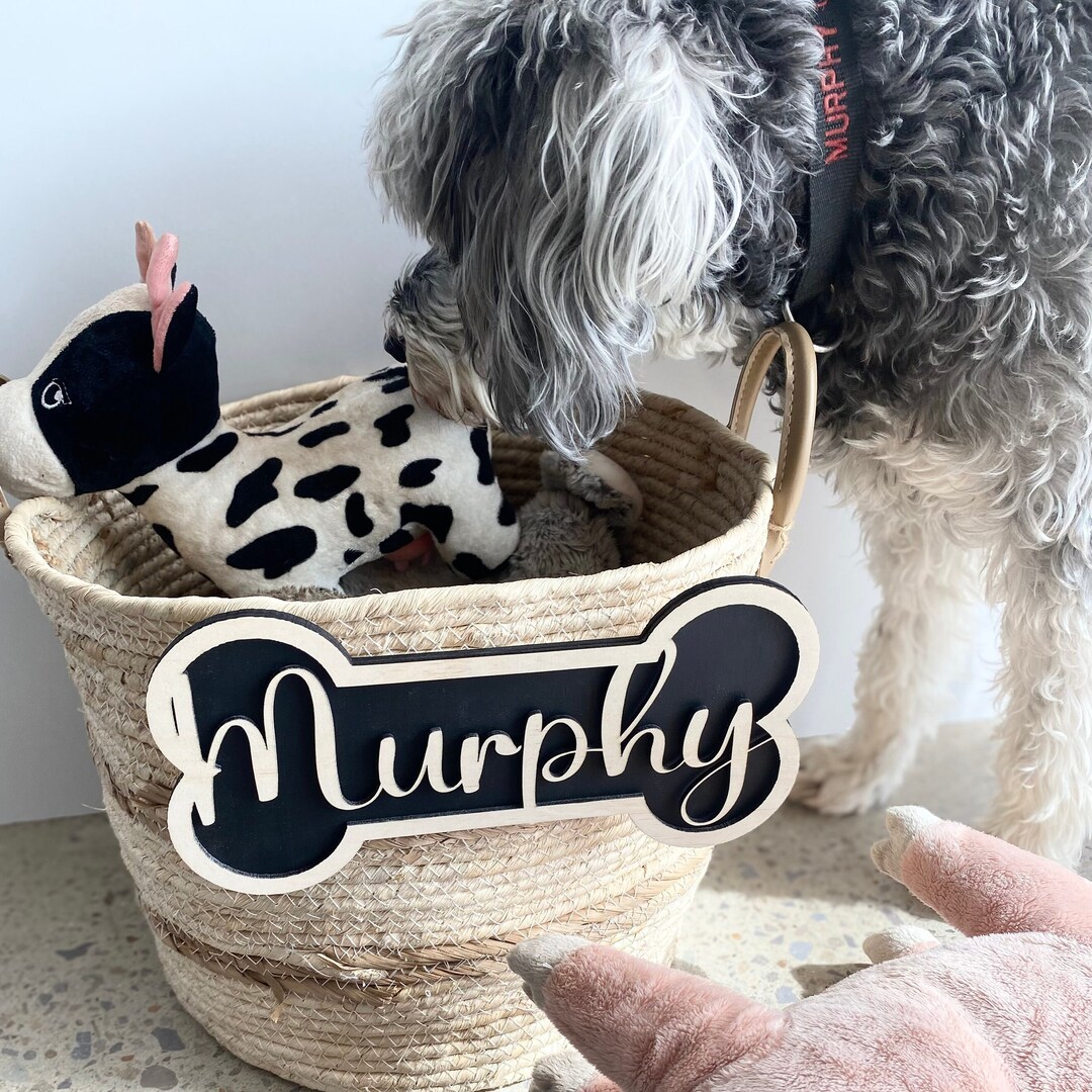 Personalised Dog Name Sign Dog Toy Box Sign Dog Kennel Sign Etsy Australia