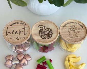 Teacher Appreciation Gift For Teacher End Year Christmas Gift For Coach Fun Gift Idea Personalised Lolly Jar School Teacher Custom Gift Idea