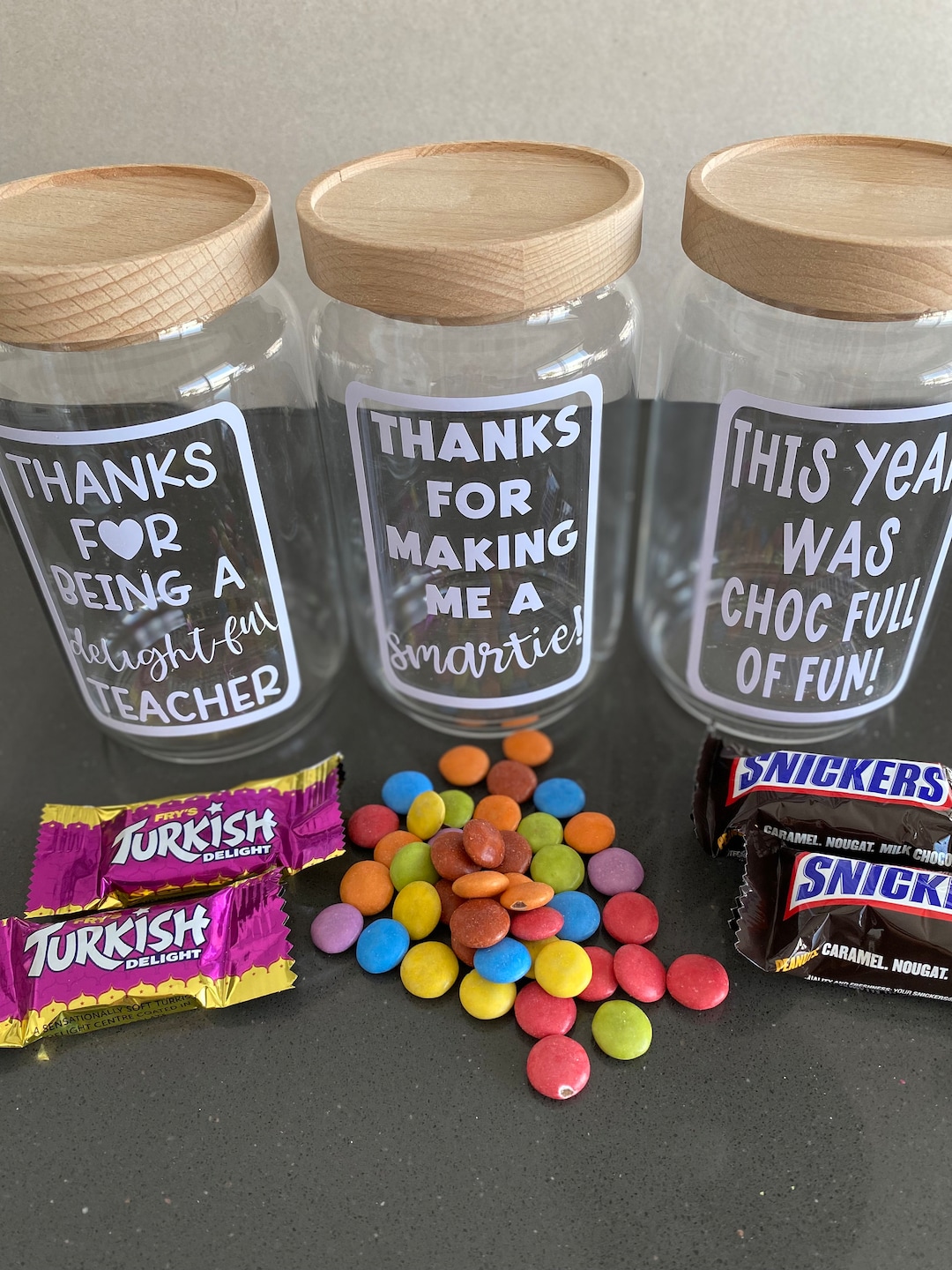 Teacher Gift End of Year Present Teacher Appreciation Gift Lolly Jar Label Personalised Gifts
