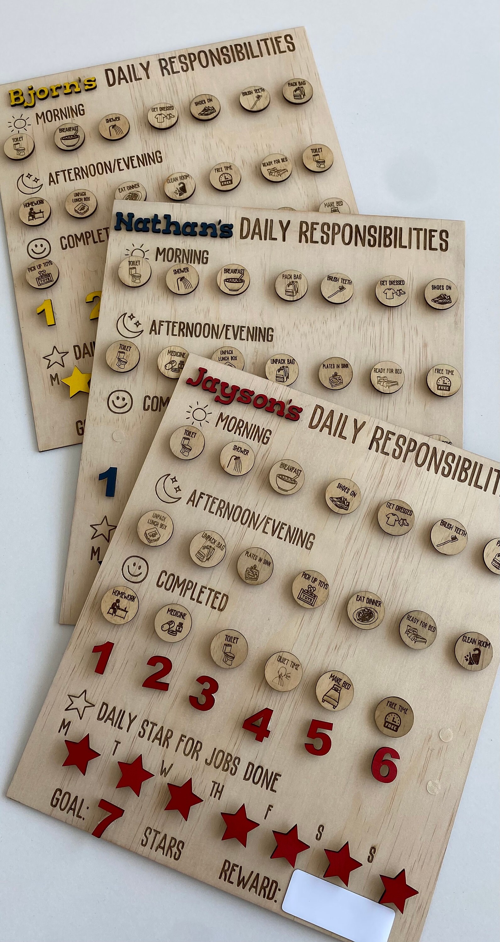 Personalised Regulation Routine Personalised Daily Routine Chart for Child Daily Chore Responsibility ...