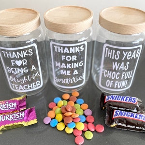 Teacher Appreciation Gift Lolly Jar Label Personalised Gifts Male Teacher Gift For Teacher Custom Candy Jar Teacher DIY Teacher Thank You