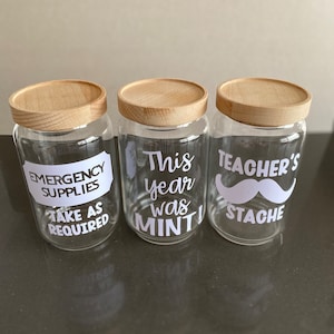 Teacher Appreciation Gift Lolly Jar Label Personalised Gifts Male Teacher Gift For Teacher Custom Candy Jar Teacher DIY Teacher Thank You