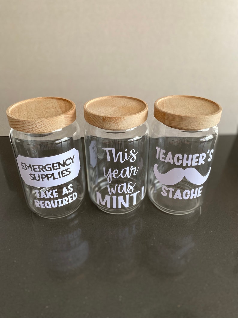Teacher Appreciation Gift Lolly Jar Label Personalised Gifts Male Teacher Gift For Teacher Custom Candy Jar Teacher DIY Teacher Thank You