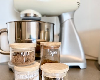 Spice Jar Labels Custom Pantry Labels For Spices Kitchen Pantry Organisation Pantry Storage Custom Labels New Home Decor Pantry Spice Rack