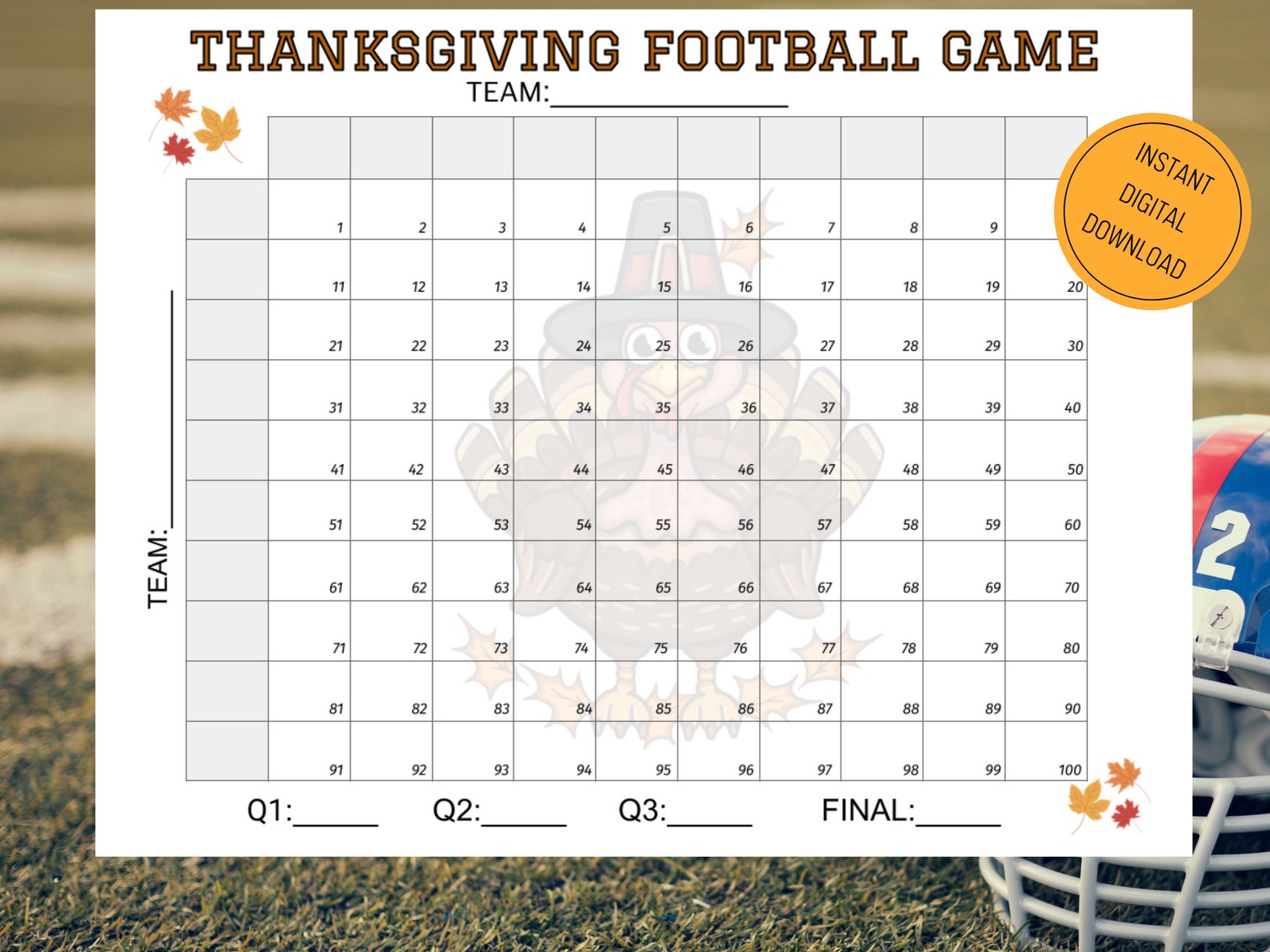Thanksgiving Football Squares Game Printable Football Squares thanksgiving-football-squares-game-printable-football-squares