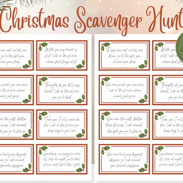 Romantic Christmas Scavenger Hunt