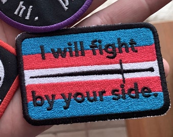 I will Fight By Your Side fundraiser patch.