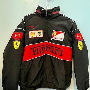Ferrari red black embroidered exclusive jacket new arrivals