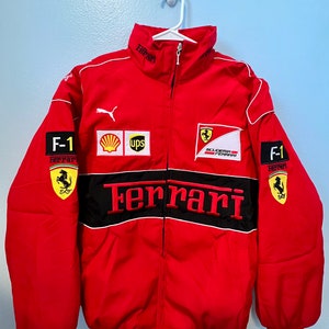 Ferrari F-1 jacket 中綿入り Red Ferrari Vintage Racing Jacket