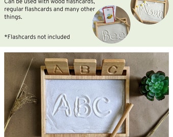 Sand Tray with Flashcard Holder. Tactile & Sensory Toys for Alphabet Learning