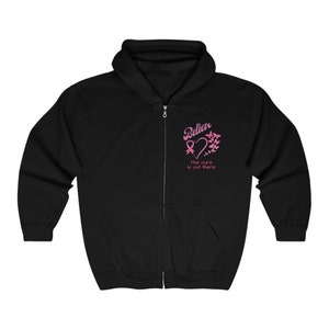 Breast Cancer Shirt - Breast Cancer Hoodie - Breast Cancer Zip-up Hoodie - Breast Cancer Unisex Zip-up Hooded Sweatshirt