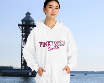 Pink Ribbon Breast Cancer Survivor Hoodie - Unisex Cotton Blend