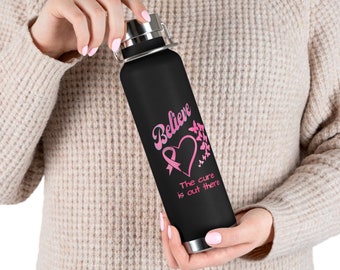 Breast Cancer Bottle - Breast Cancer Water Bottle - Breast Cancer Insulated Water Bottle - Breast Cancer Awareness Tumbler